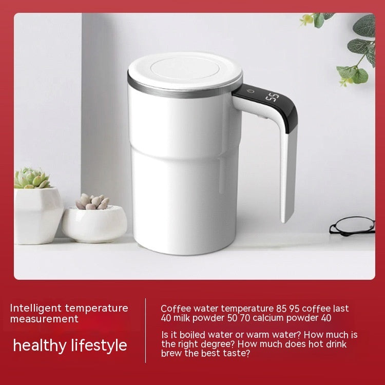 Electric Self-Stirring Coffee Mug – USB Rechargeable Automatic Magnetic Cup, IP67 Waterproof Stainless Steel