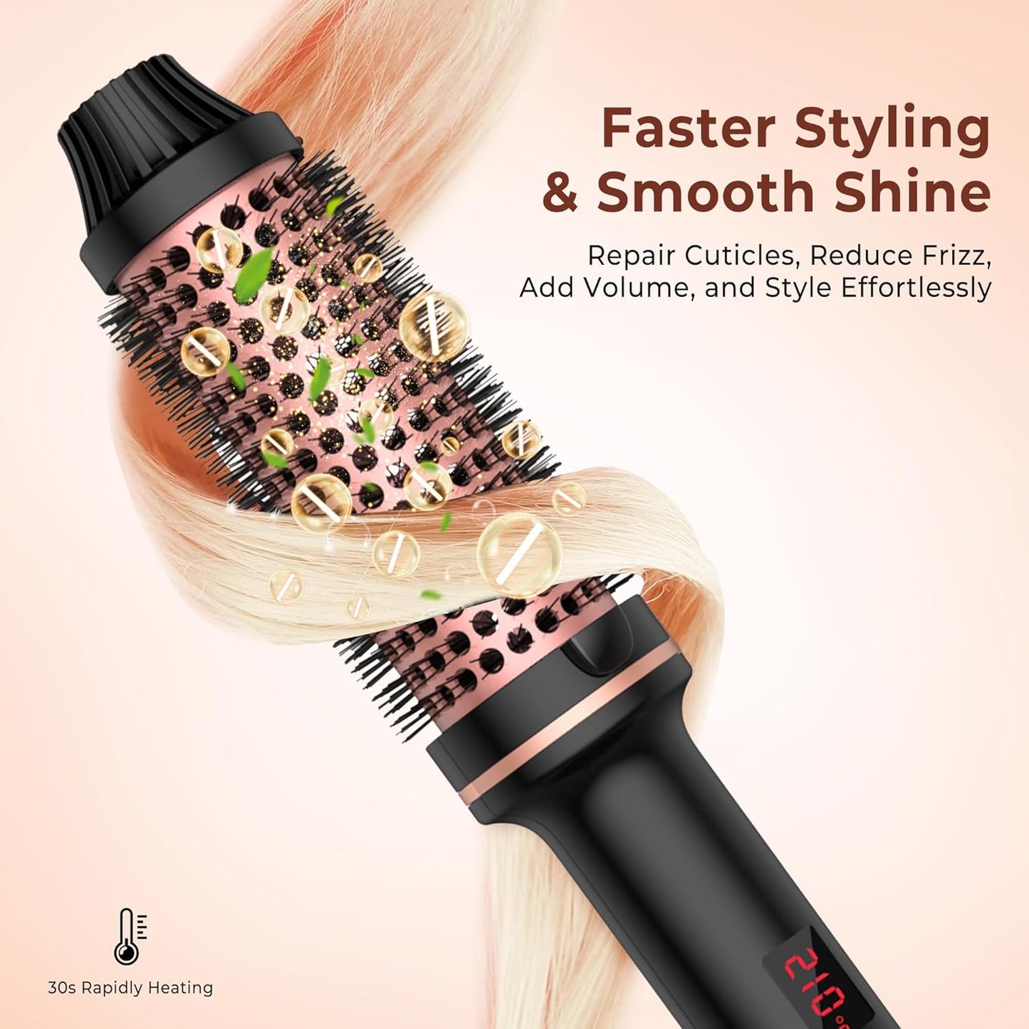 Hot Air Brush Curling Iron 1.5 Inch – Volumizing Thermal Styling Tool