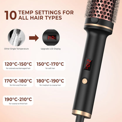 Hot Air Brush Curling Iron 1.5 Inch – Volumizing Thermal Styling Tool
