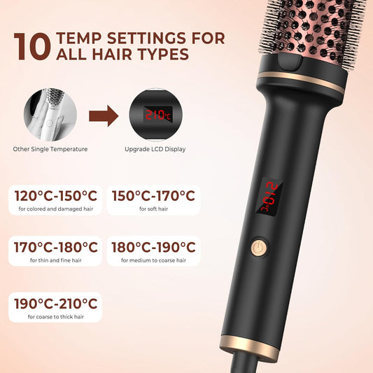 Hot Air Brush Curling Iron 1.5 Inch – Volumizing Thermal Styling Tool
