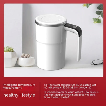 Electric Self-Stirring Coffee Mug – USB Rechargeable Automatic Magnetic Cup, IP67 Waterproof Stainless Steel